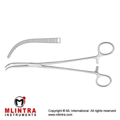 Overholt Dissecting and Ligature Forceps Curved Stainless Steel, 29.5 cm - 11 1/2" 
